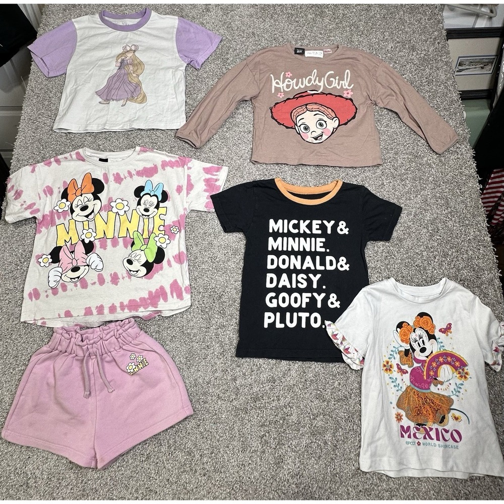 Girls Disney Trip Outfit Lot 4T 5T Zara Minnie Toy‎ Story Vacation 6pc